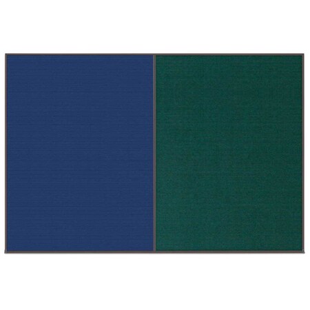 United Visual Products Enclosed Corkboard, 1 Door, 72"x36", 4" Fra UV3404-SATIN-ULTMAR